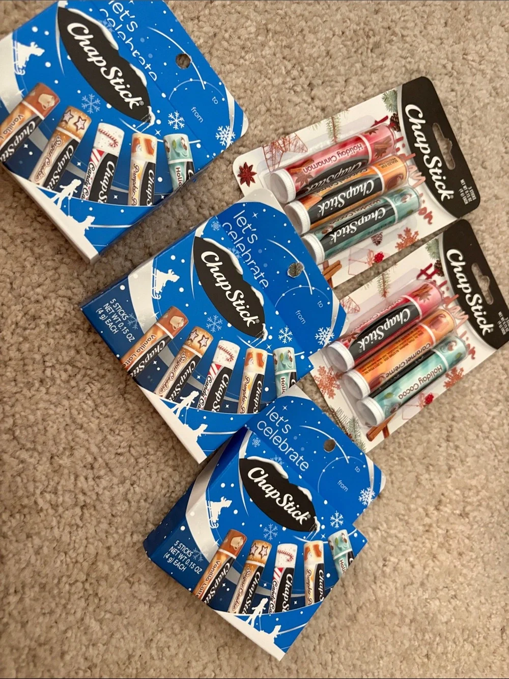 ChapStick Holiday Collection Lip Balm Variety Pack Original 5 Packs